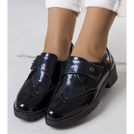 Pantofi lacuiti bleumarin de la Bateli negru 1