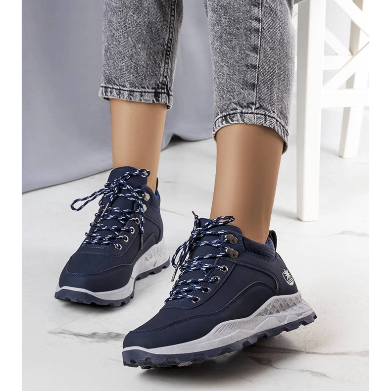 Ghete de drumeție izolate de damă bleumarin de la Durani albastru 1