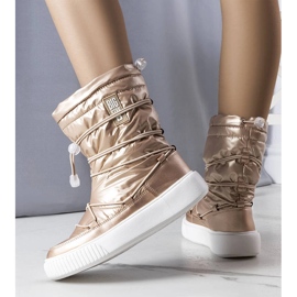 Cizme de zăpadă aurii Big Star KK274194 bej 1