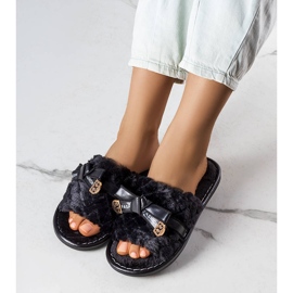 Papuci negri cu fundita de la Peter negru 1