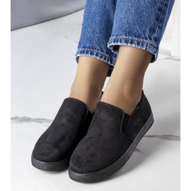 Adidași negri cu eco-parte negru 1