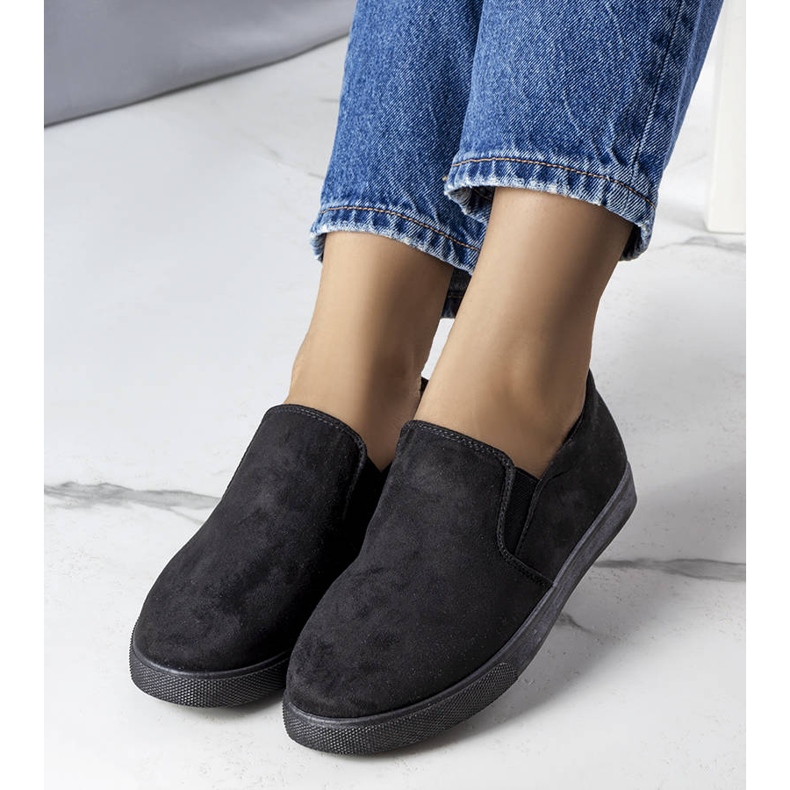 Adidași negri cu eco-parte negru 1