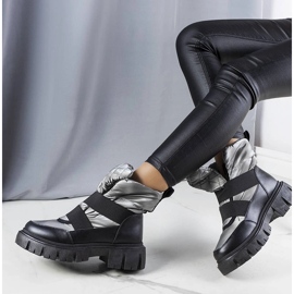 Cizme de zăpadă cu izolație gri de la Francisco negru 1