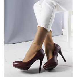 PA1 Pompe cu toc burgundy de la Santino roșu 1