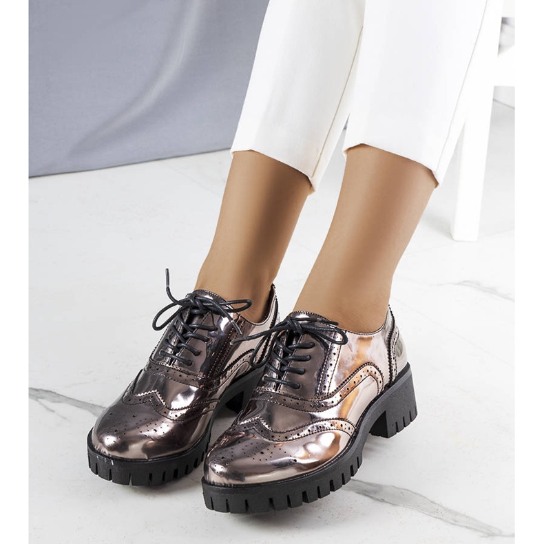 Pantofi negri metalizat de la Myra negru 1