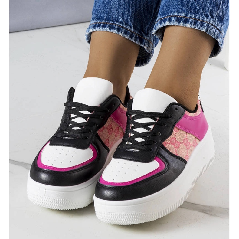 Tenisi dama roz si negri de la Luzia negru 1