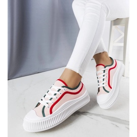 Adidași cu platformă roz de la Johanna roșu 1