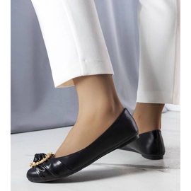 Balerini negri cu decor auriu de la Antoinette negru 1