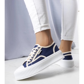 Adidași cu platformă bleumarin de la Connie albastru 1