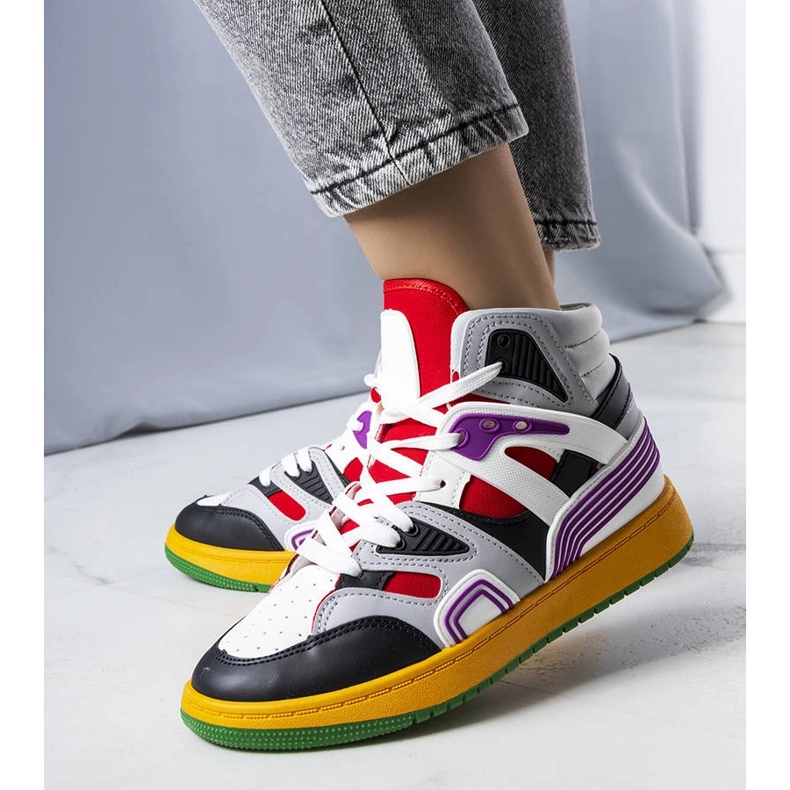 Botine negre de la Marjorie alb 1