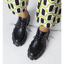 Pantofi negri cu o talpă masivă de la Lynn negru 1