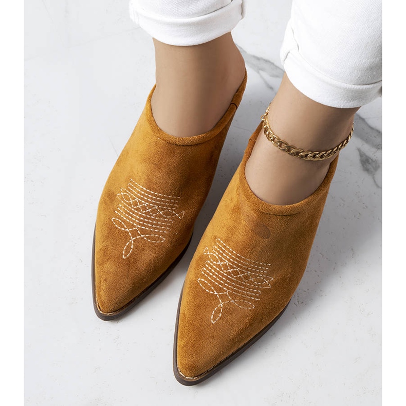 PA1 Sandale maro cu fața încorporată de la Linda 1