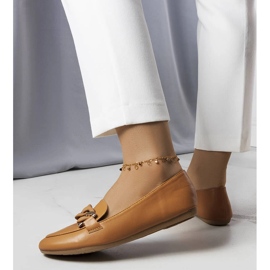 Mocasini cu lant maro Mamie 1