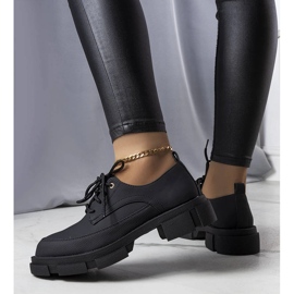 Pantofi negri cu o talpă masivă de la Kay negru 1