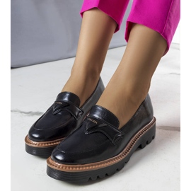 Jacquenett black lords cu branț din piele negru 1