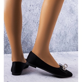 Balerini negri cu fundita si strasuri de la LaGarde negru 1