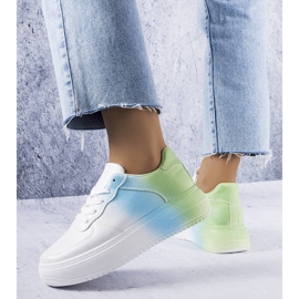 PA1 Adidași cu platformă alb și verde de la Lance albastru 1