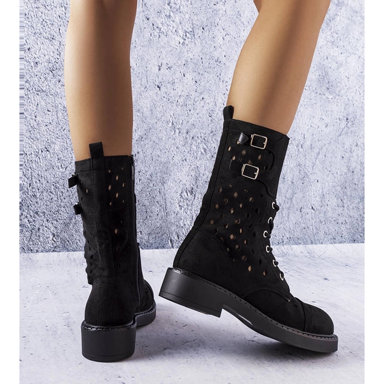 Cizme ajurate Legault negre negru 1