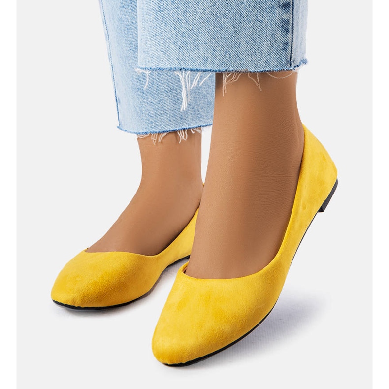 BM Balerini galbeni din piele intoarsa ecologica de la Donatien 1