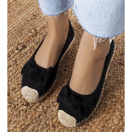 Espadrile negre cu fundita de la Dorothée negru 1