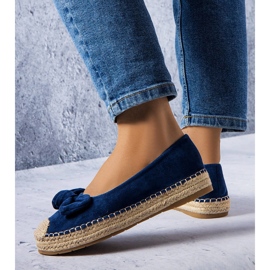 Espadrile bleumarin cu fundita de la Dorothée albastru 1