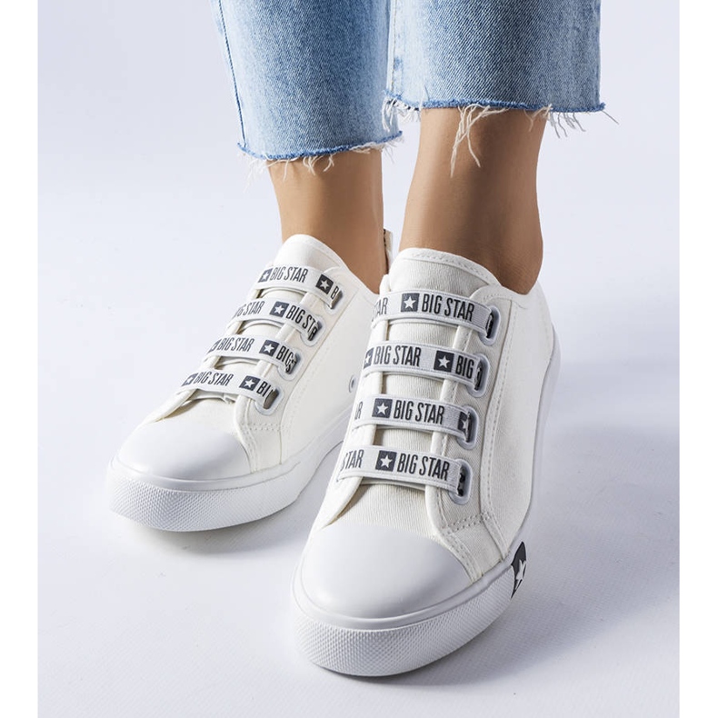 Adidasi Big Star HH274094 albi cu slip-on 1