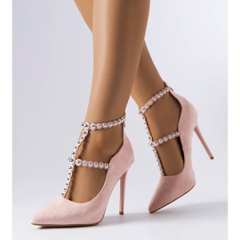 Tocuri roz decorate cu o curea Prunella 1