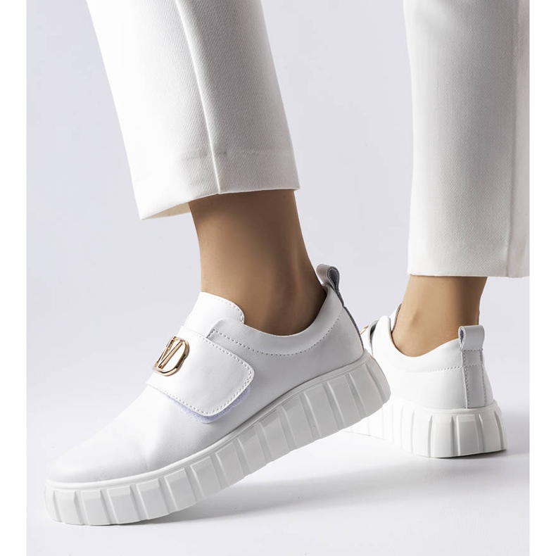 Adidasi Vinceza albi cu velcro 1