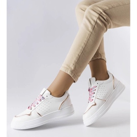 Adidași albi legați cu panglică Pryor 2