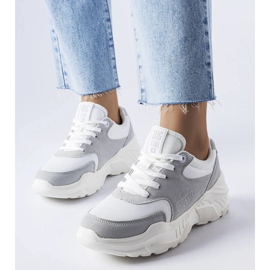 Tenisi albi și gri de la Big Star JJ274A112 1