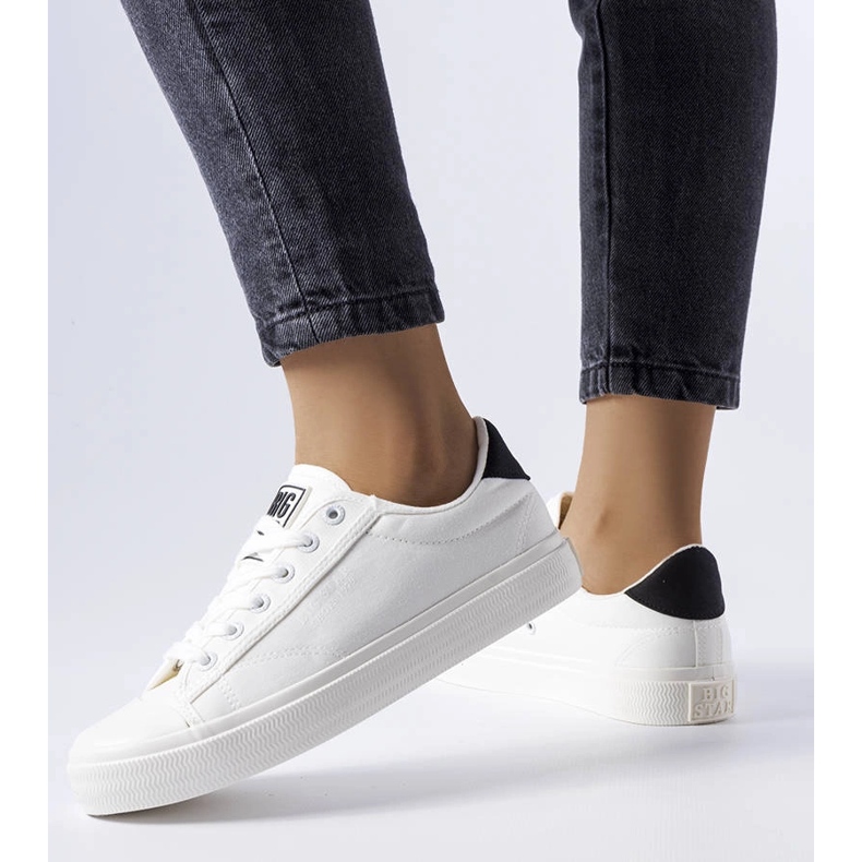 Tenisi Big Star LL274091 din material alb 1