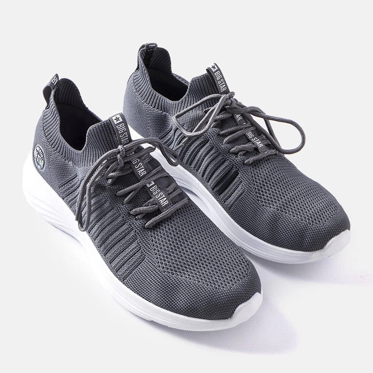 Tenisi gri pentru bărbați Big Star JJ174290 1