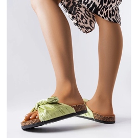 Papuci verzi cu fundita de la Duplanty verde 1