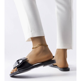 BM Sandale negre elegante cu fundita de la Garnier negru 1