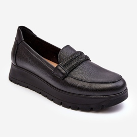 Pantofi Platforma Piele Cu Decorat, Negru Lemar Lehira 1