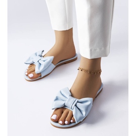 BM Sandale albastre elegante cu fundita de la Garnier albastru 1