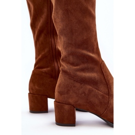 Sergio Leone Cizme clasice Harpen maro din piele intoarsa 2