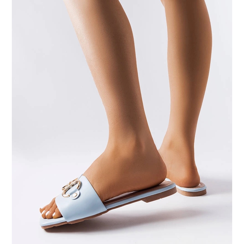 Tobogane elegante albastre cu lant de la Corbin albastru 2