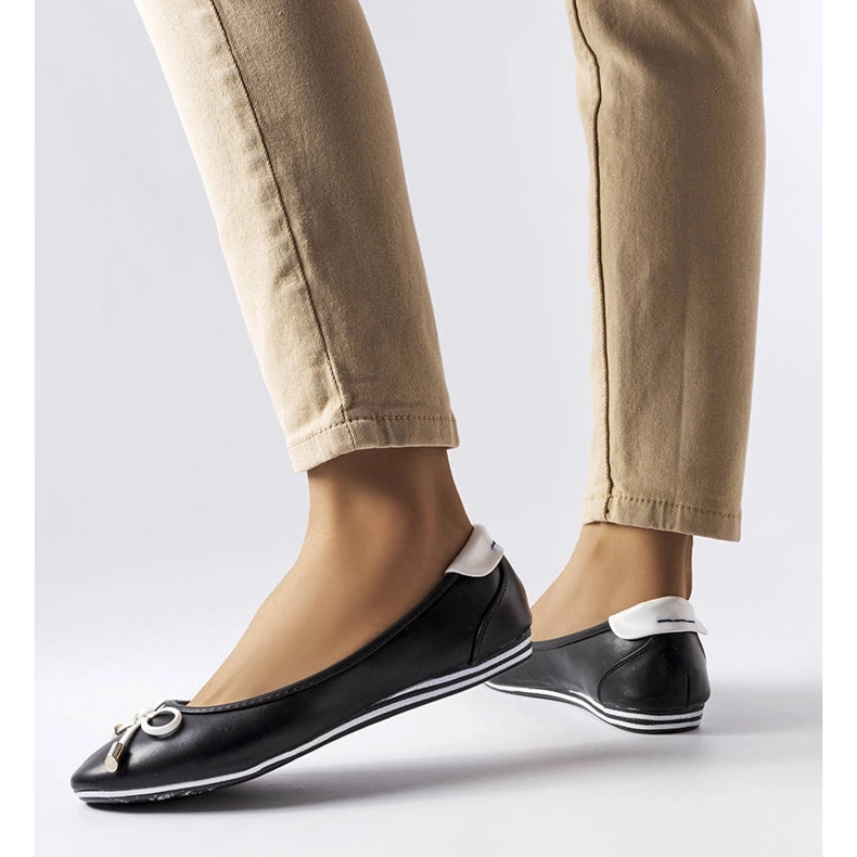 Balerini negri decorati cu o fundita de la Maddalena negru 1