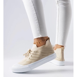 Tenisi bej din material elastic de la Polaire 1