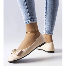 Balerini bej deschis cu fundita de la Tabitha 1