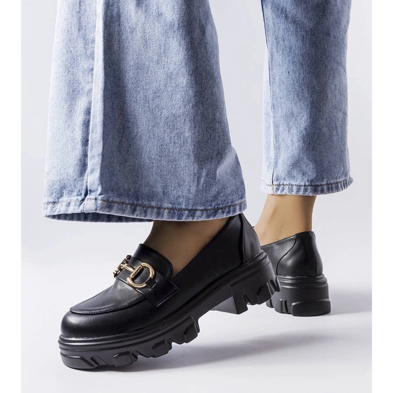 Brogues negri cu cataramă de la Mason negru 1