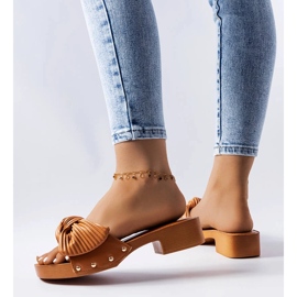 Glisori maro Rochefort cu toc mic 2