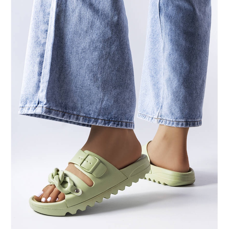 Slapi de cauciuc verzi verde 2