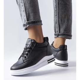 Tenisi Bonevil cu sclipici negre negru 1