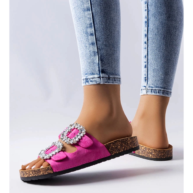 Diapozitive roz decorate cu strasuri Racine 1