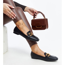 Mocasini negri cu cataramă de la Rousseau negru 1