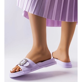 Glisoare violet decorate cu zirconi Griegsvei 2