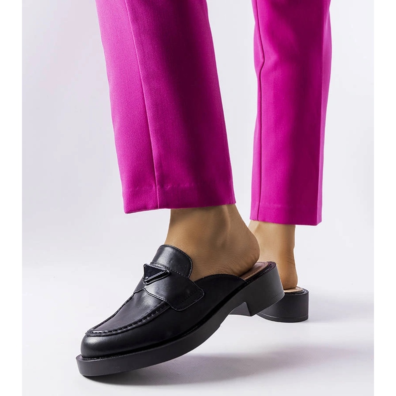 Sandale negre cu vârf încorporat din Berkshire negru 2