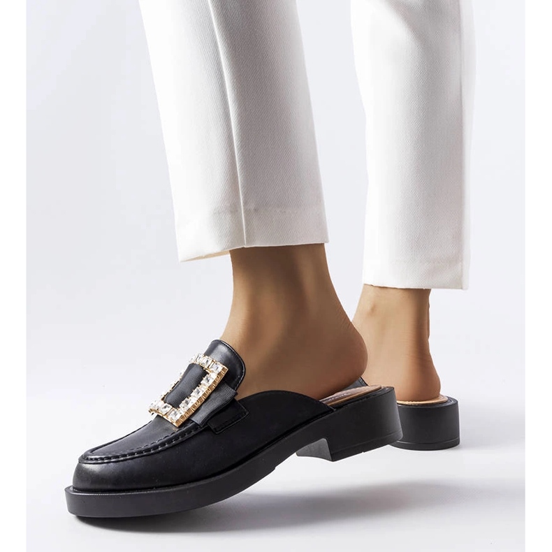 Flip-flops negri cu vârf încorporat de la Columbus negru 1